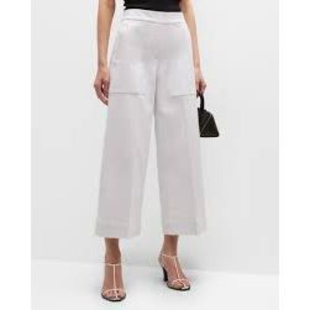 SPANX On The Go Wide Leg Pants Sz S White Stretch